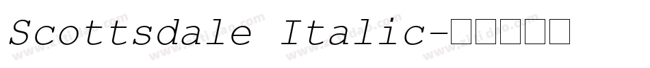 Scottsdale Italic字体转换